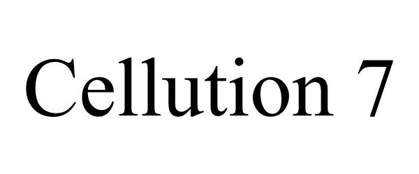 Trademark Logo CELLUTION 7