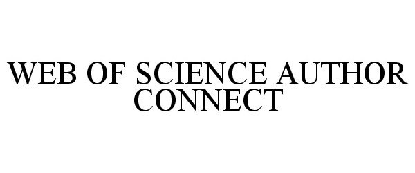 Trademark Logo WEB OF SCIENCE AUTHOR CONNECT