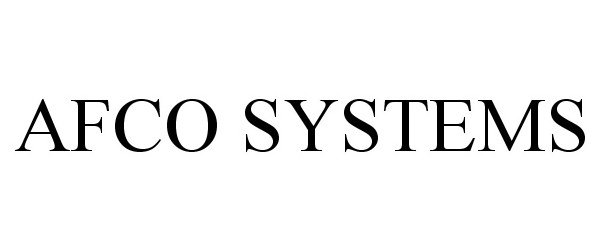 Trademark Logo AFCO SYSTEMS
