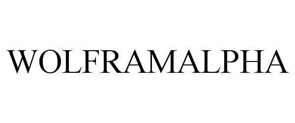 Trademark Logo WOLFRAMALPHA