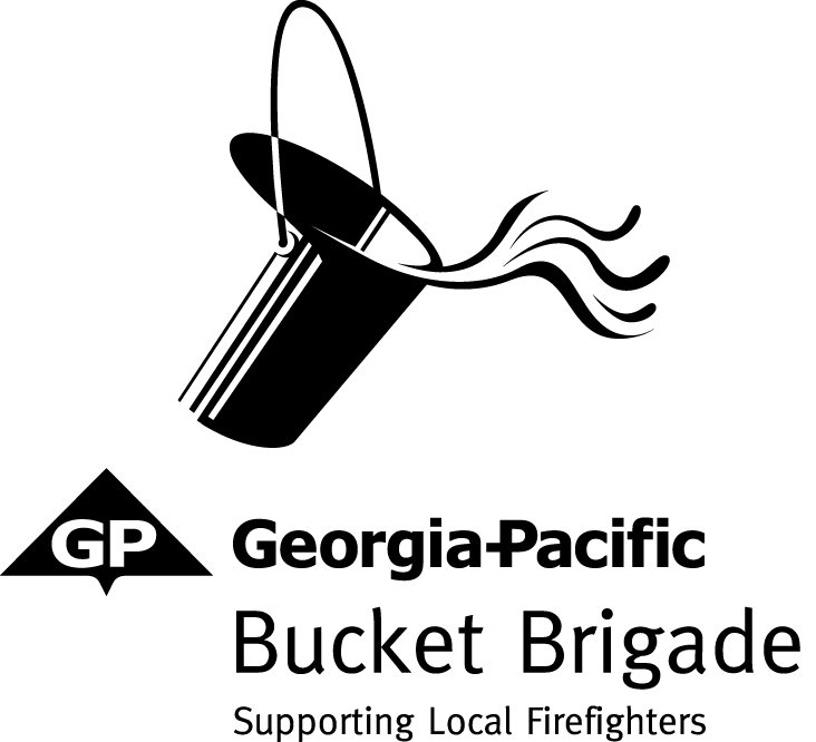 Trademark Logo GP GEORGIA-PACIFIC BUCKET BRIGADE SUPPORTING LOCAL FIREFIGHTERS