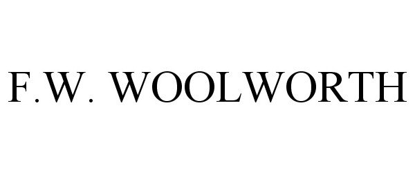 Trademark Logo F.W. WOOLWORTH