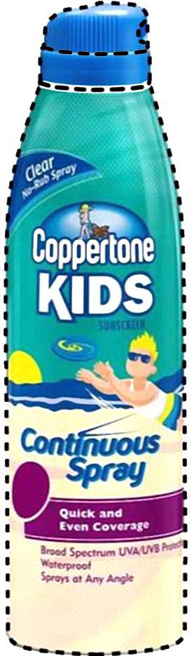 Trademark Logo COPPERTONE KIDS SUNSCREEN CLEAR NO-RUB SPRAY CONTINUOUS SPRAY QUICK AND EVEN COVERAGE BROAD SPECTRUM UVA/UVB PROTECTION WATERPRO