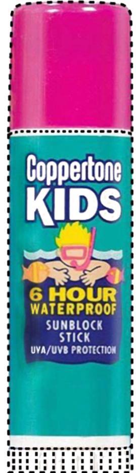 Trademark Logo COPPERTONE KIDS 6 HOUR WATERPROOF SUNBLOCK STICK UVA/UVB PROTECTION
