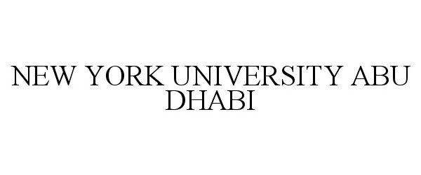  NEW YORK UNIVERSITY ABU DHABI