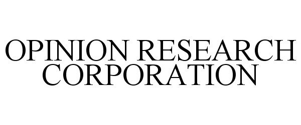  OPINION RESEARCH CORPORATION