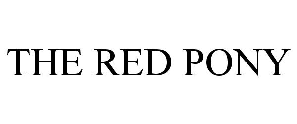 Trademark Logo THE RED PONY