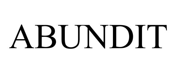Trademark Logo ABUNDIT