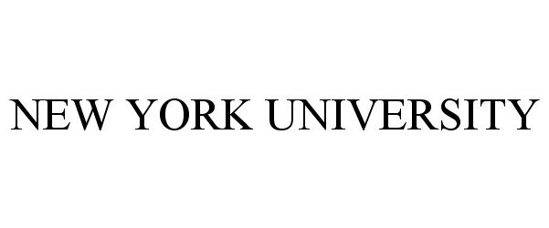  NEW YORK UNIVERSITY