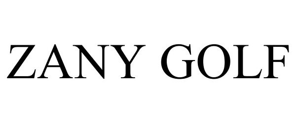 Trademark Logo ZANY GOLF