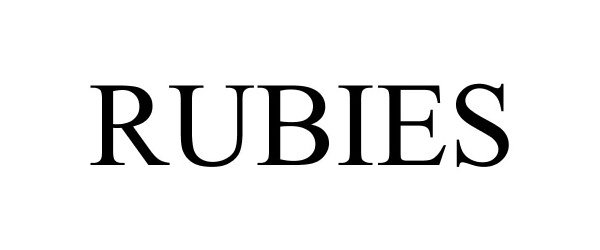 Trademark Logo RUBIES