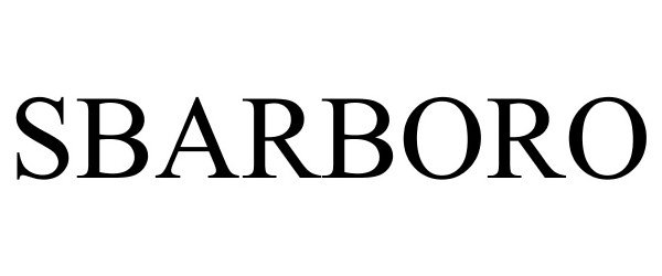 Trademark Logo SBARBORO