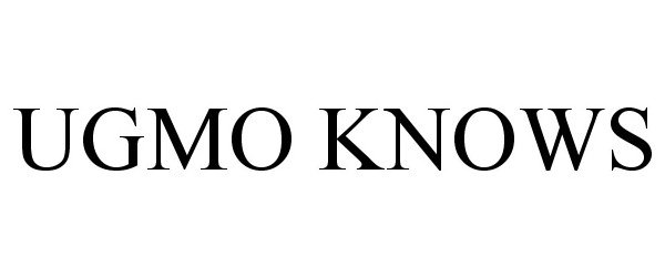 Trademark Logo UGMO KNOWS
