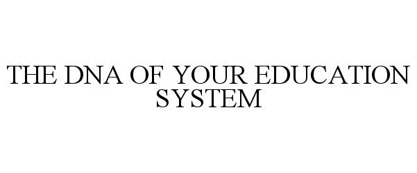  THE DNA OF YOUR EDUCATION SYSTEM