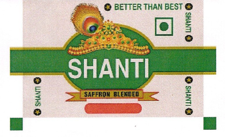  SHANTI BETTER THAN BEST SAFFRON BLENDED SHANTI SHANTI SHANTI