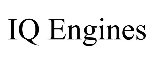 Trademark Logo IQ ENGINES