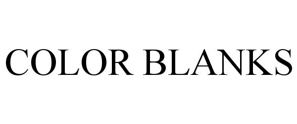 Trademark Logo COLOR BLANKS