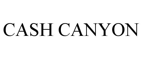 Trademark Logo CASH CANYON