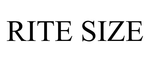 Trademark Logo RITE SIZE