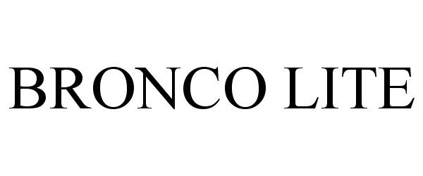 Trademark Logo BRONCO LITE