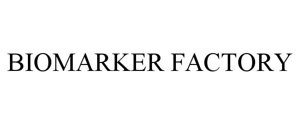 Trademark Logo BIOMARKER FACTORY