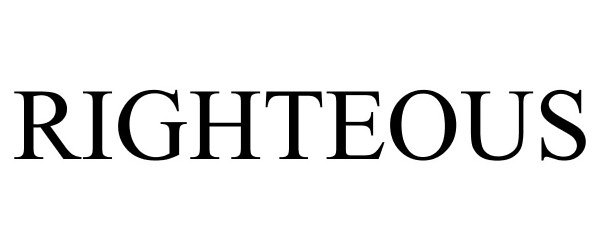 Trademark Logo RIGHTEOUS