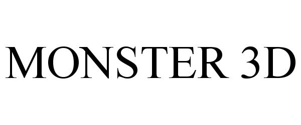 Trademark Logo MONSTER 3D