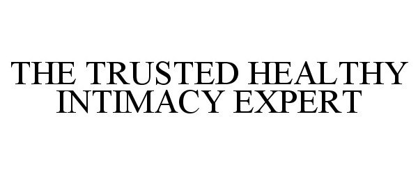  THE TRUSTED HEALTHY INTIMACY EXPERT