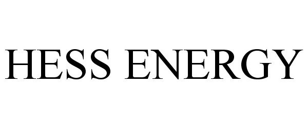 Trademark Logo HESS ENERGY