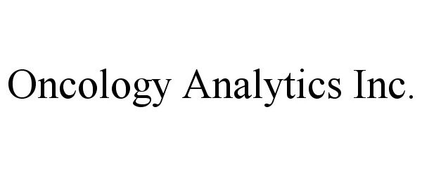  ONCOLOGY ANALYTICS INC.