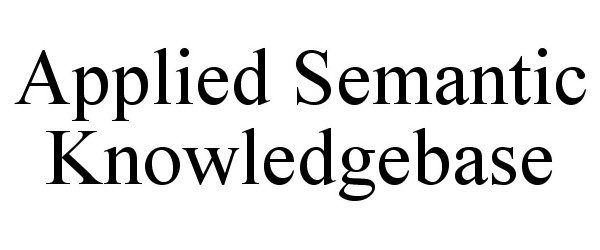 Trademark Logo APPLIED SEMANTIC KNOWLEDGEBASE