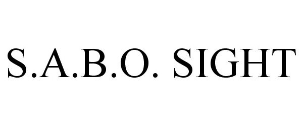 Trademark Logo S.A.B.O. SIGHT