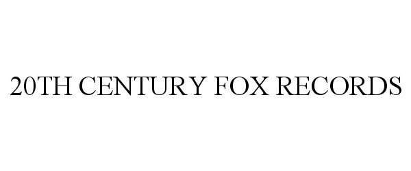  20TH CENTURY FOX RECORDS