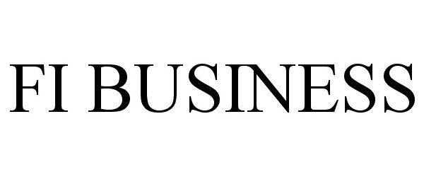 Trademark Logo FI BUSINESS