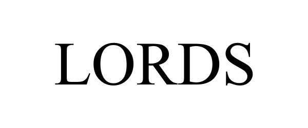 Trademark Logo LORDS