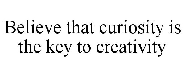  BELIEVE THAT CURIOSITY IS THE KEY TO CREATIVITY