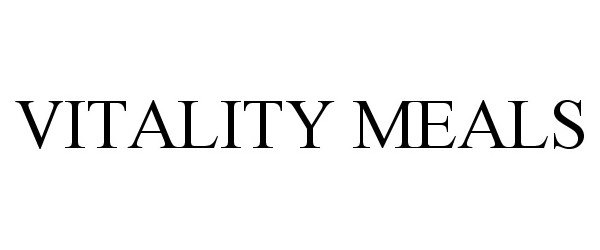 Trademark Logo VITALITY MEALS