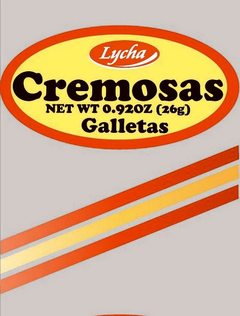  LYCHA CREMOSAS GALLETAS NET WT 0.92 OZ (26G)