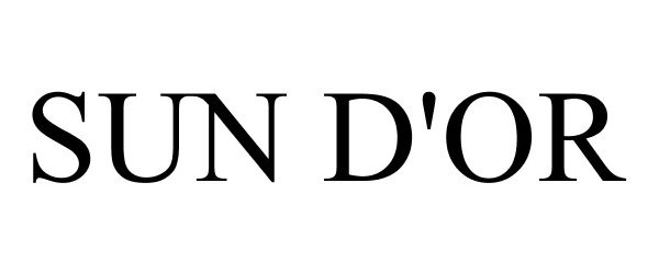 Trademark Logo SUN D'OR