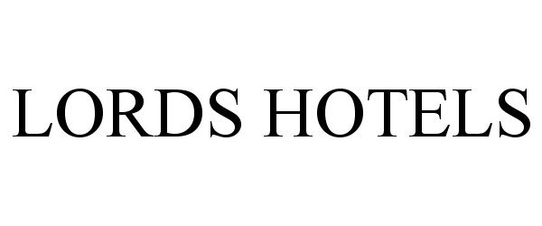 Trademark Logo LORDS HOTELS