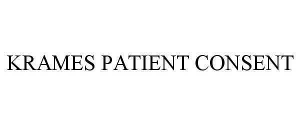 Trademark Logo KRAMES PATIENT CONSENT