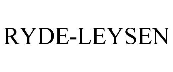 Trademark Logo RYDE-LEYSEN