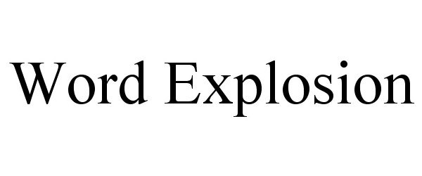 Trademark Logo WORD EXPLOSION