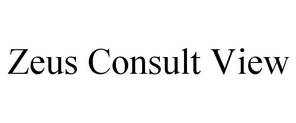 Trademark Logo ZEUS CONSULT VIEW