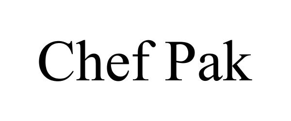 Trademark Logo CHEF PAK