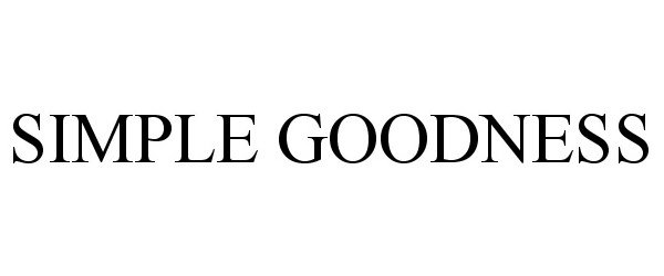 Trademark Logo SIMPLE GOODNESS
