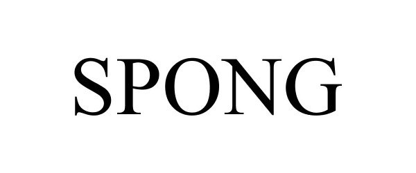 Trademark Logo SPONG