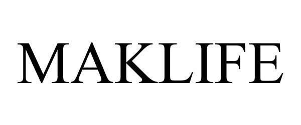 Trademark Logo MAKLIFE