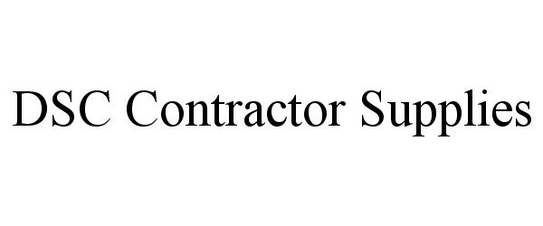  DSC CONTRACTOR SUPPLIES