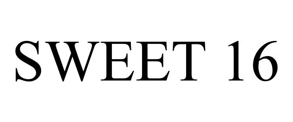 Trademark Logo SWEET 16